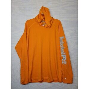 Timberland Pro Men's SZ XXL Pullover Hoodie Long Sleeve Thumb Holes Orange